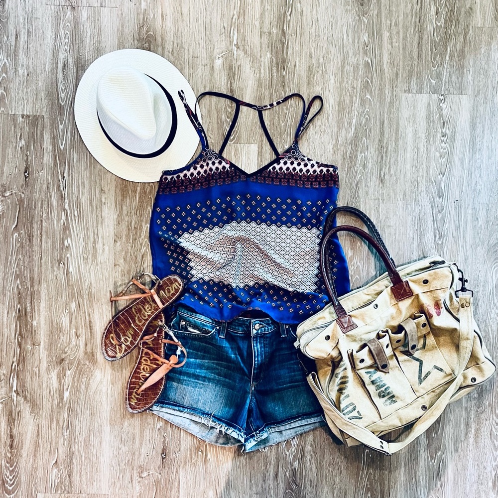 AnM boho spaghetti strap A-line top size medium